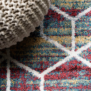 Tumbling Blocks Modern Geometric Area Rug 2